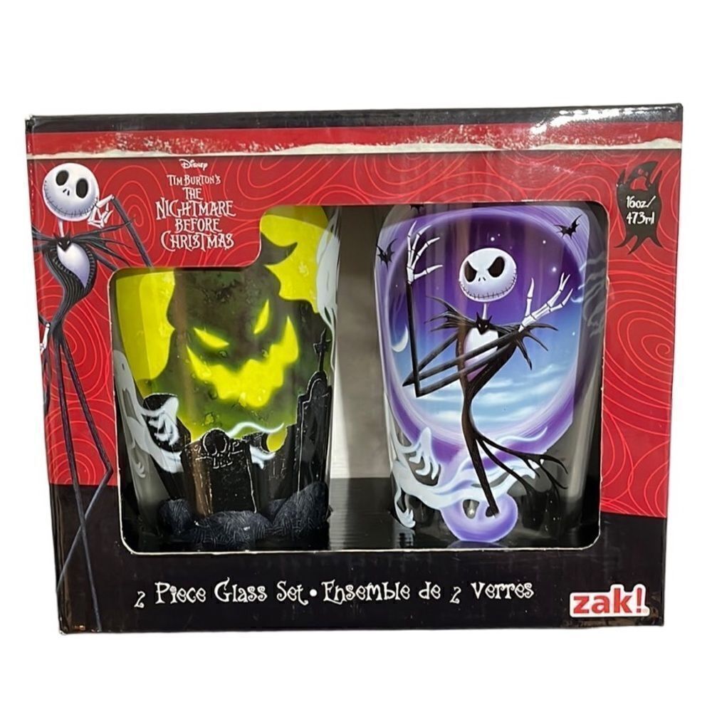 The Nightmare Before Christmas 2-Pc 16 oz Glassware Set